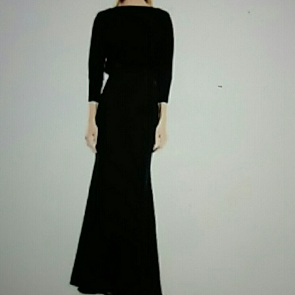 Badgley Mischka Black Blouson Dress  Size 6 Tall